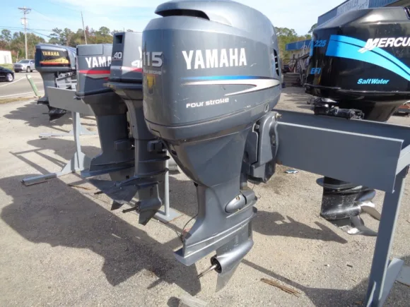 2007 Yamaha 115HP 25" Outboard Motor F115 195 Psi On All 4